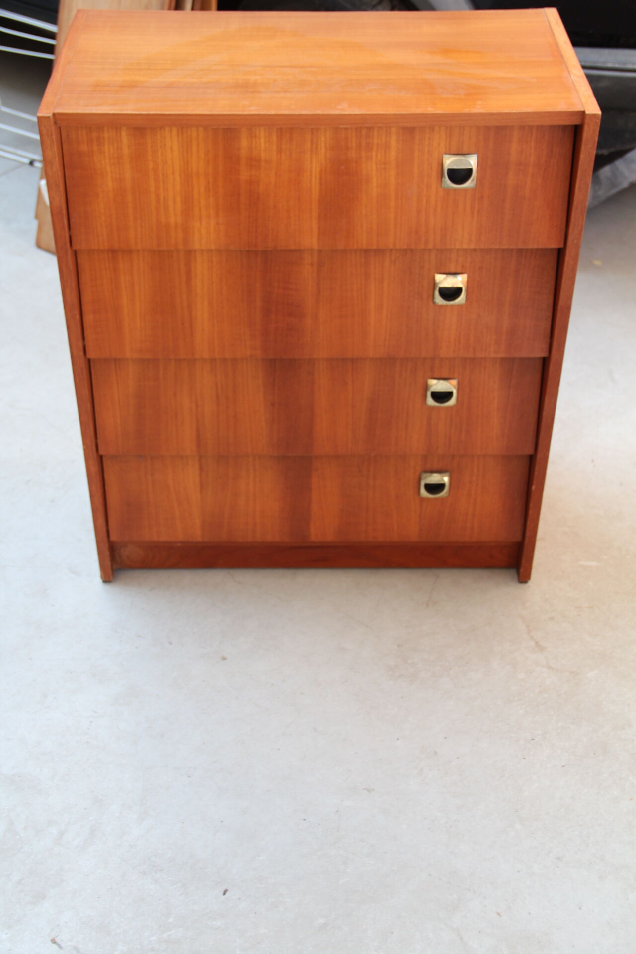 Vintage shoe cabinet teak veneer