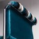 Set de 4 chaises dentifrice velours 70s vintage