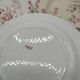 Set of 5 vintage flat plates decorated with pink flowers