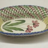 Vintage Spanish ceramic basket dish