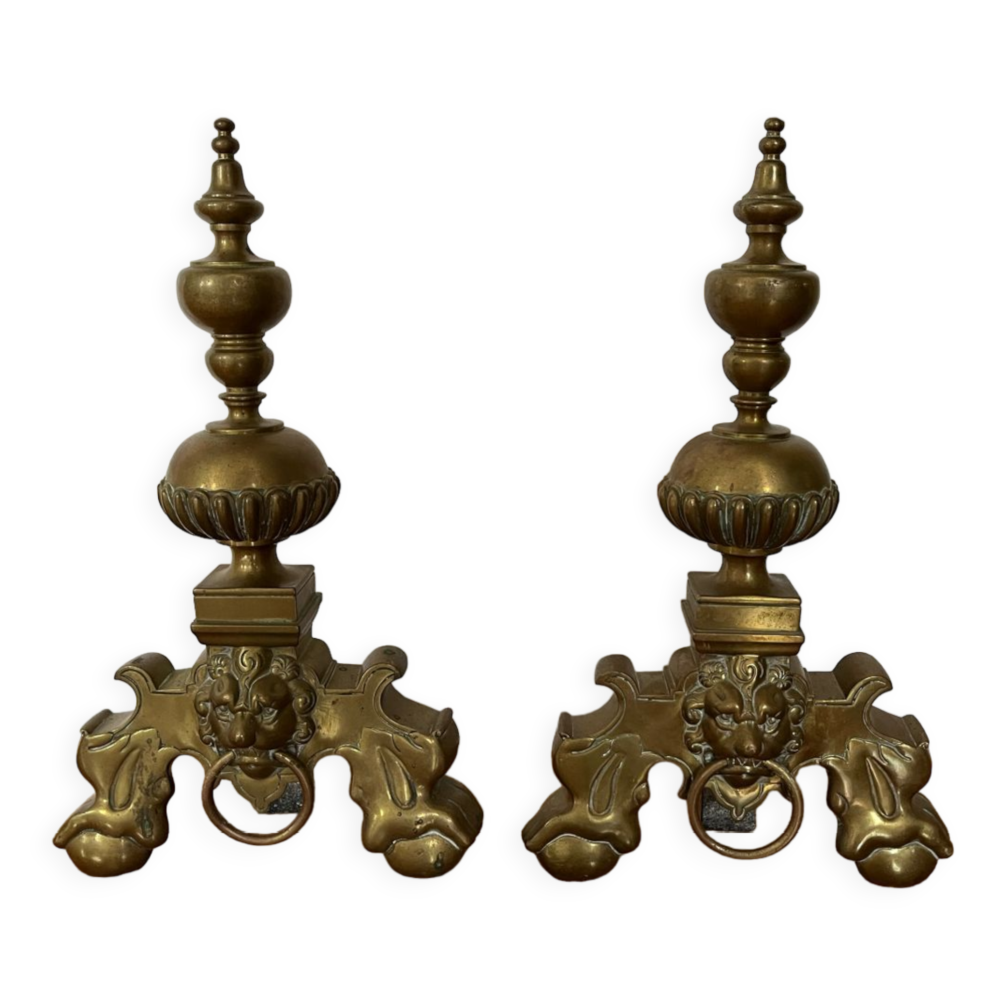 Pair of antique chenets