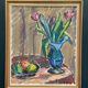 Original Swedish Oil on Canvas - 'Tulips' by Knut Lindström - Signed - Dated 1966 - Framed