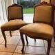 Lot of 2 antique Louis XV style chairs, carved solid wood.