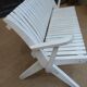 Folding garden bench in white lacquered beech of vintage origin 1950