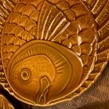 Set of 6 plates sarreguemines fish