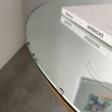 Art deco mirror pedestal table in walnut 1930