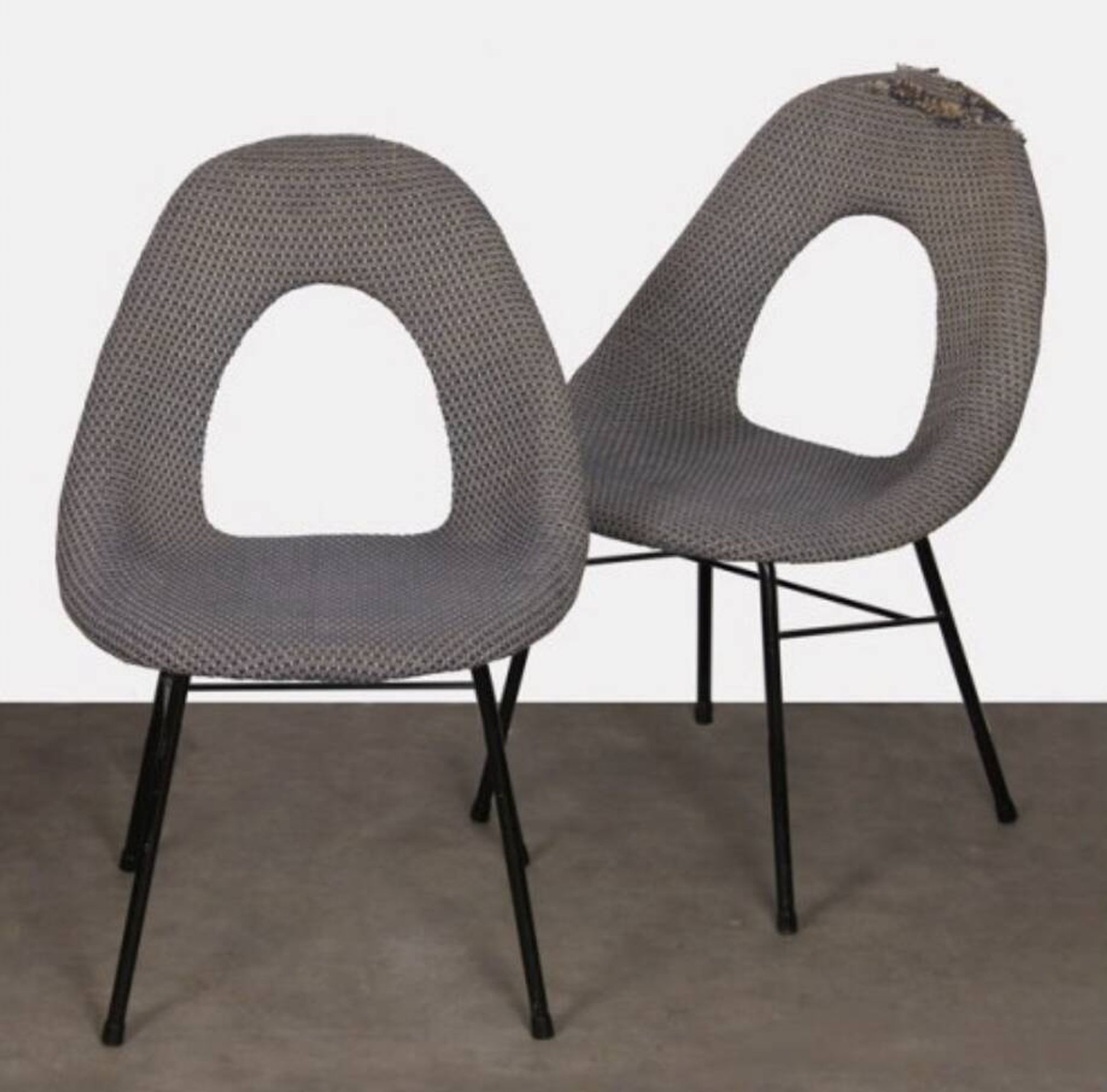 Suite de 2 chaises vintage, fabrication tchèque, 1960
