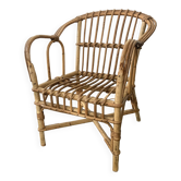 Chaise Fauteuil en rotin enfants 1960