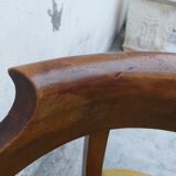 Louis Philippe office armchair in solid walnut