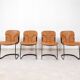 Chaises Willy Rizzo pour Cidue Italie - cuir