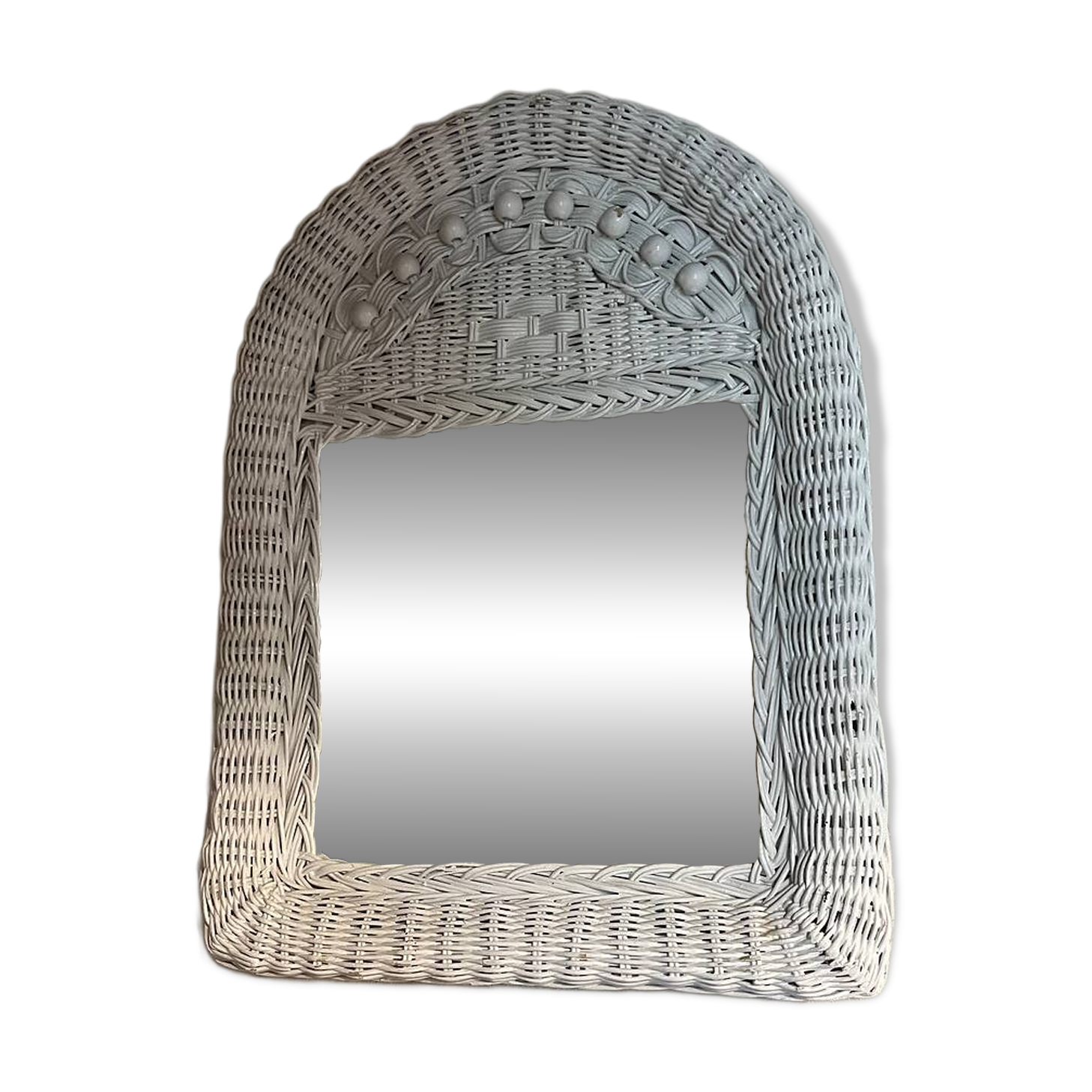 Vintage wicker/rattan mirror