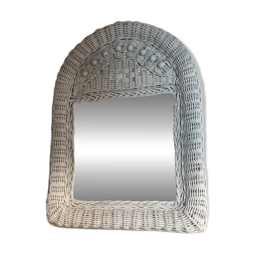 Vintage wicker/rattan mirror