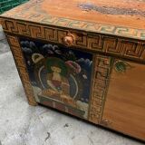 large hand-painted Indonesian chest