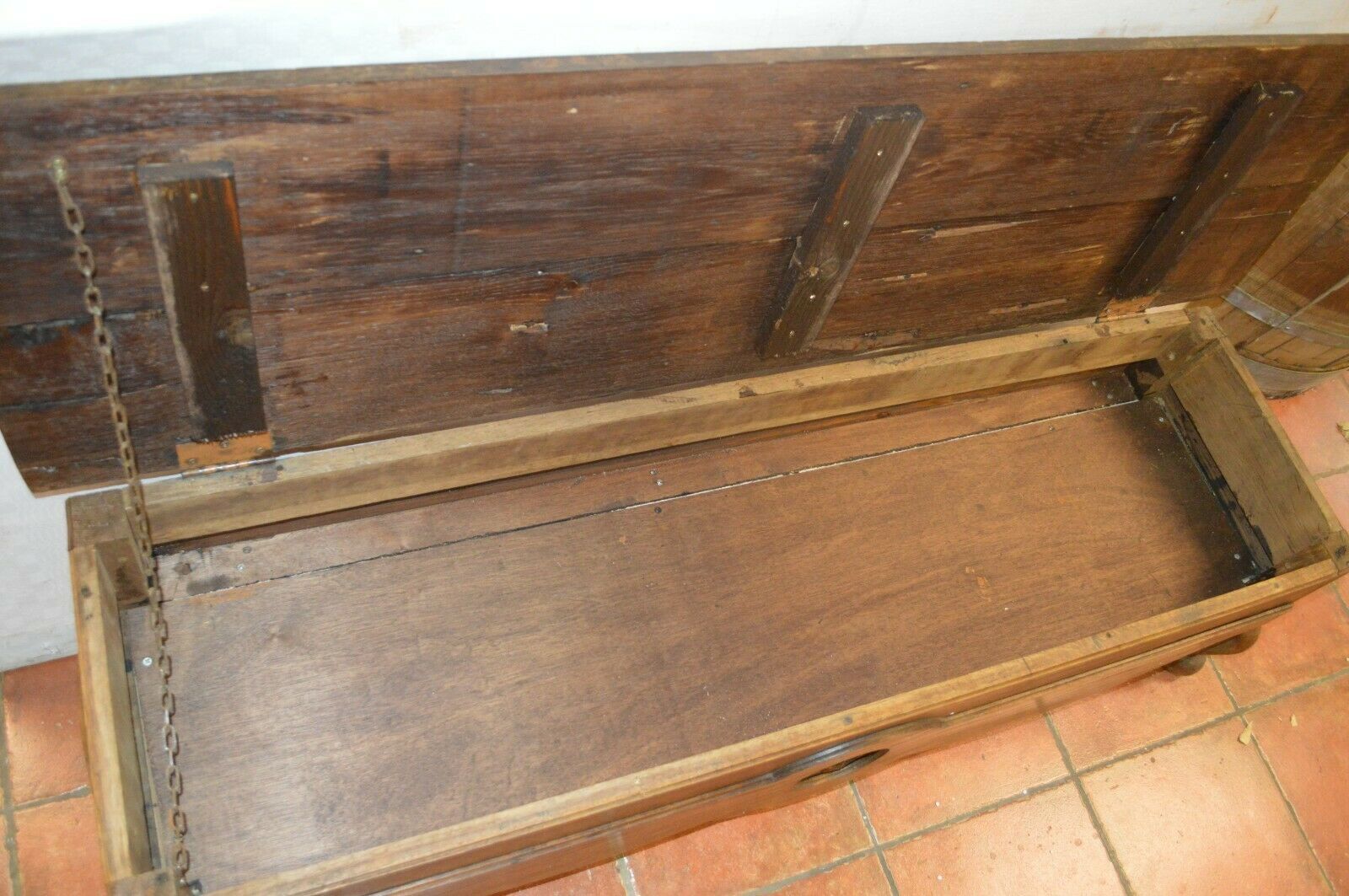 Oak chest bench