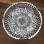 Plat rond à apéritif en verre