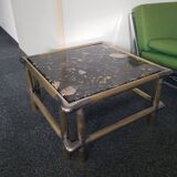 Table basse en marbre et métal, années 70