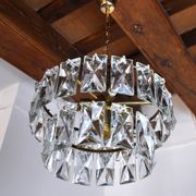 Lustre Kinkeldey 2 niveaux cristaux Allemagne 1970