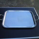 Silver metal service tray