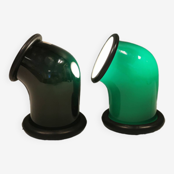 Epoke wall lights, designed by michael bang for holmegaard denmark, 1975-1981.