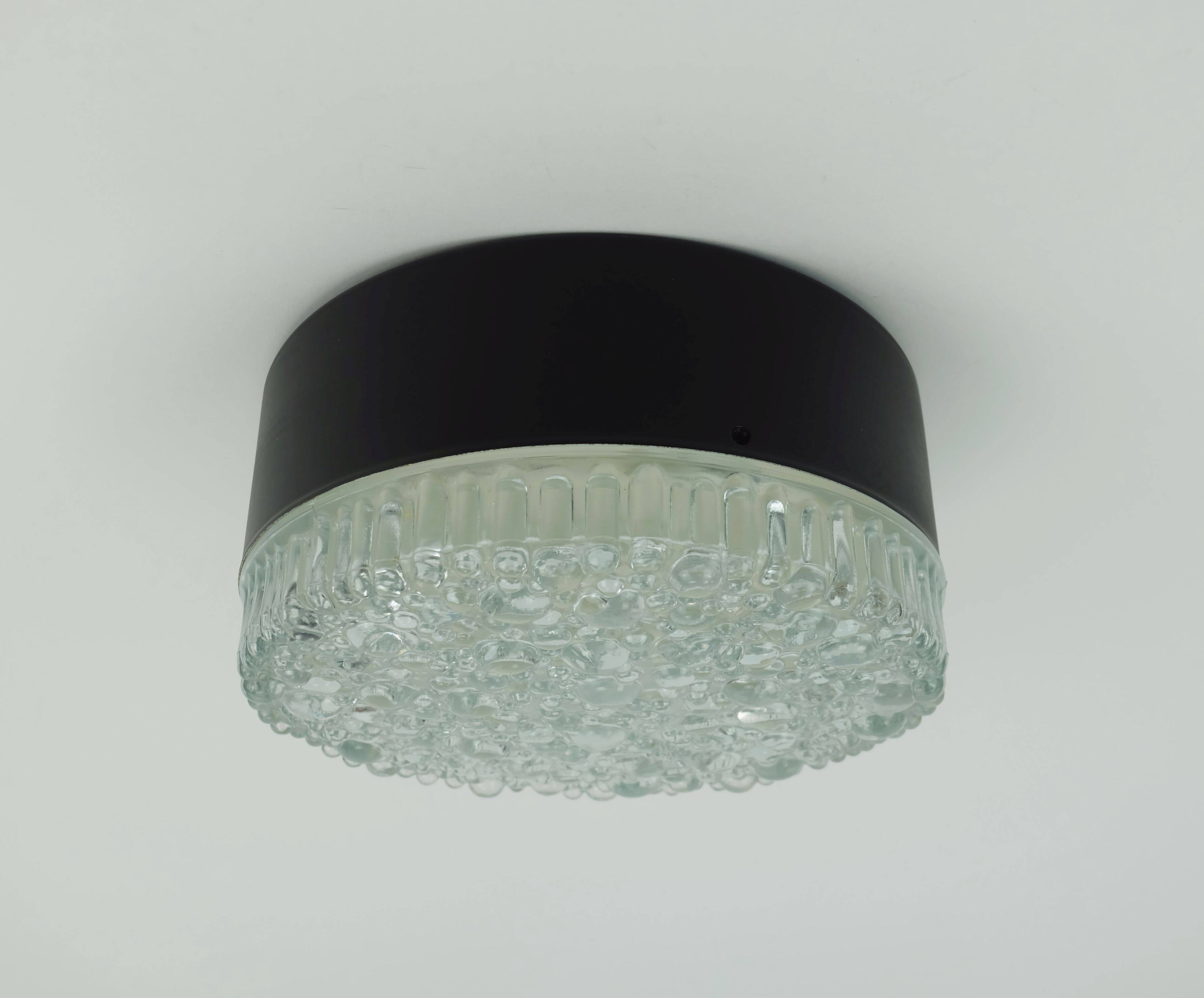 No. 1 of 2- staff ceiling lamp or wall lamp model a 226 bubble glass 60s70s