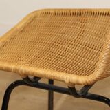 Vintage "Italia 100" model chair by Rotanhuis in woven wicker, 1950s