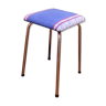 Tabouret aux pieds en métal chromé