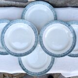 Set de 6 assiettes plates Terre de fer modèle service Congo