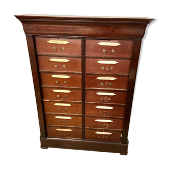 Cartonnier Louis Philippe in 19th century mahogany