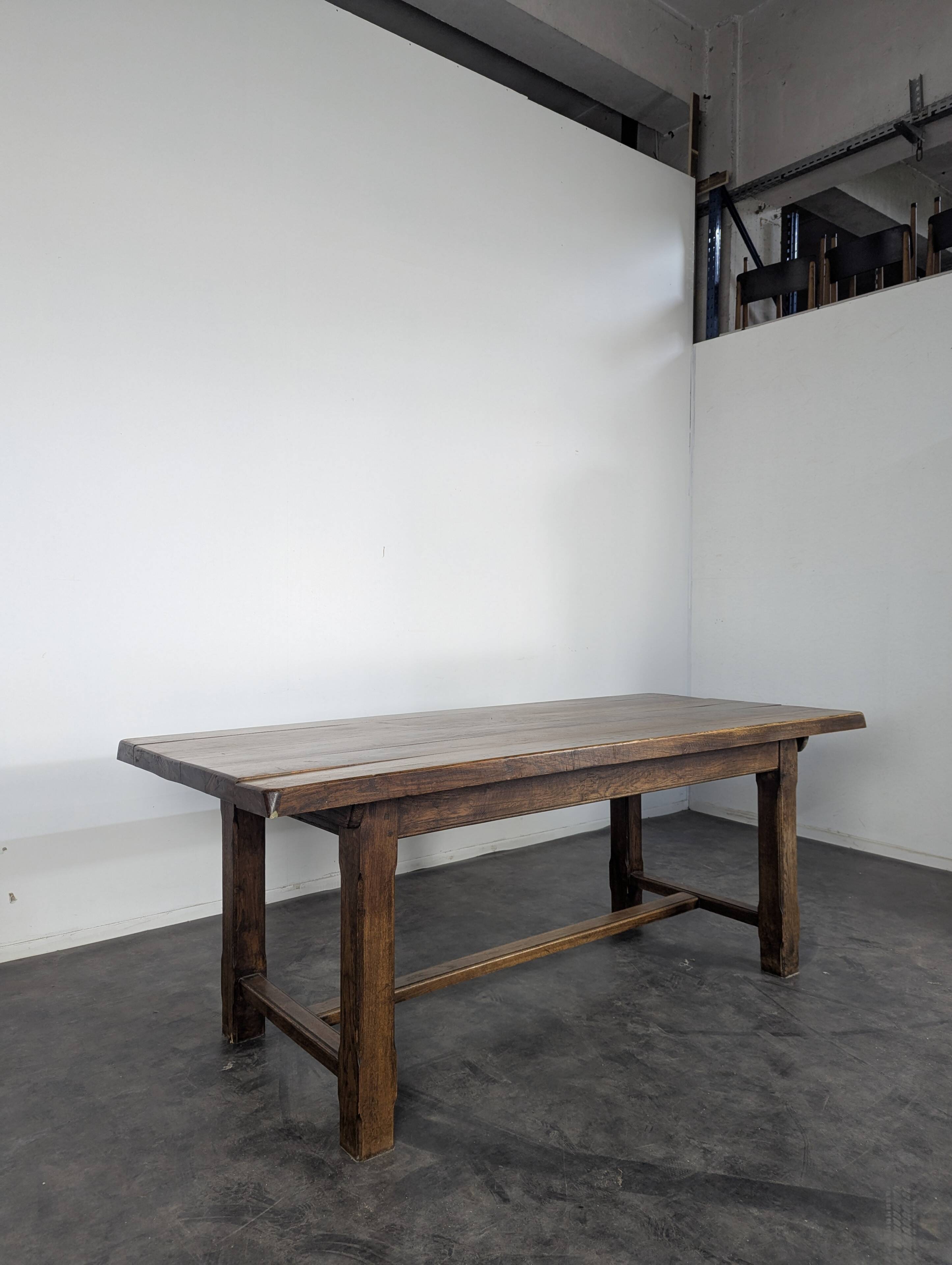 Solid oak farmhouse table