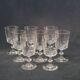 8 antique baccarat crystal wine glasses cut engraved 10742