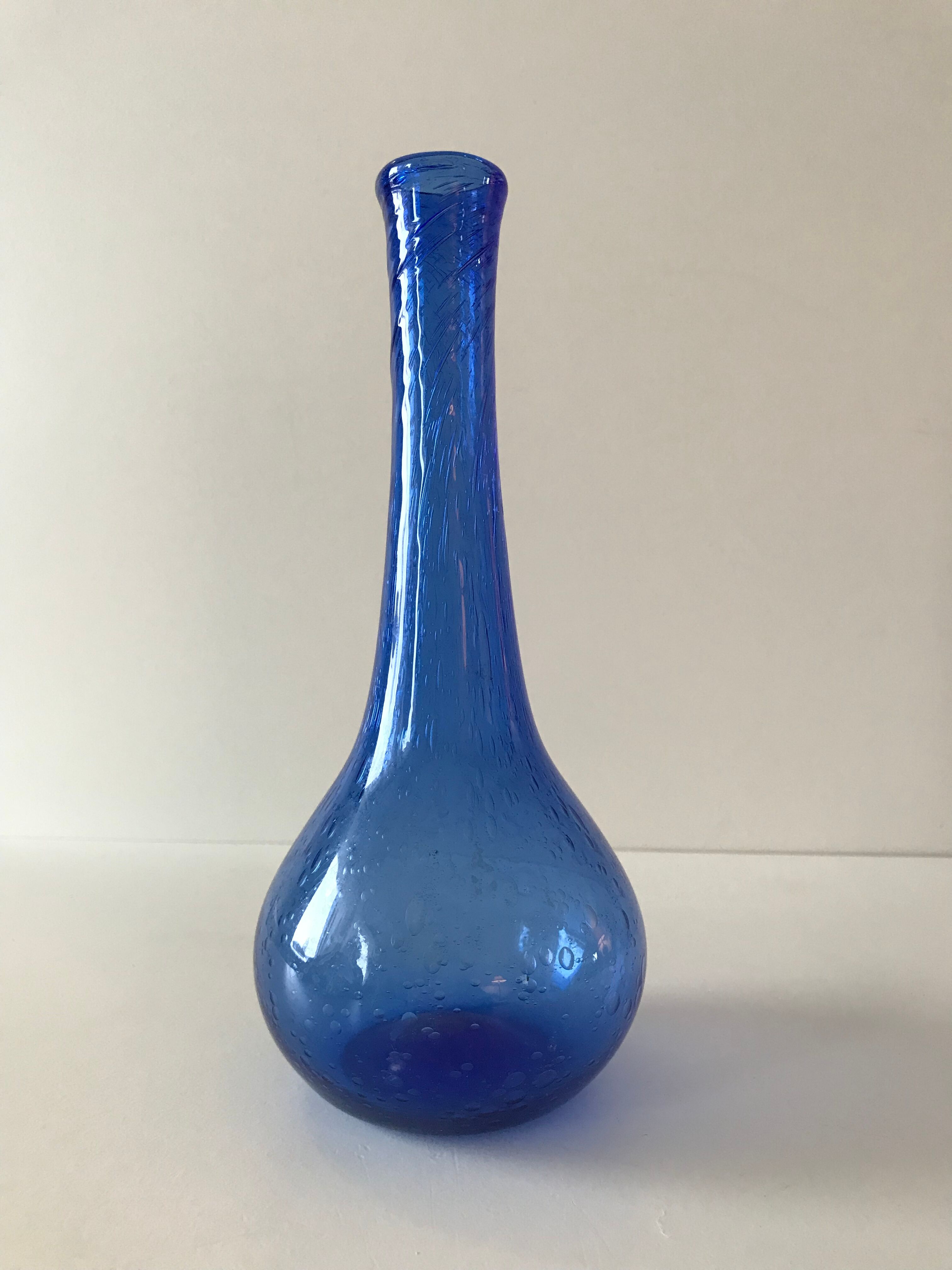 Biot glass vase