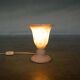 1970s bohemian natural stone table lamp, vintage mood lamp