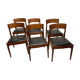 Suite of 6 very beautiful chairs Henning Kjaernulf, ks danemark