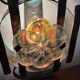 Vintage wall lamp in wrought iron and De Murano glass from the 50s and 60s