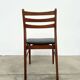 Lot de 4 chaises scandinaves hêtre et skai 60s