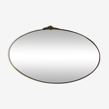 Oval art deco mirror