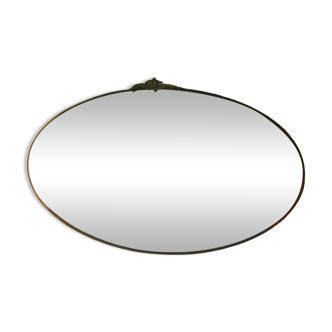 Oval art deco mirror