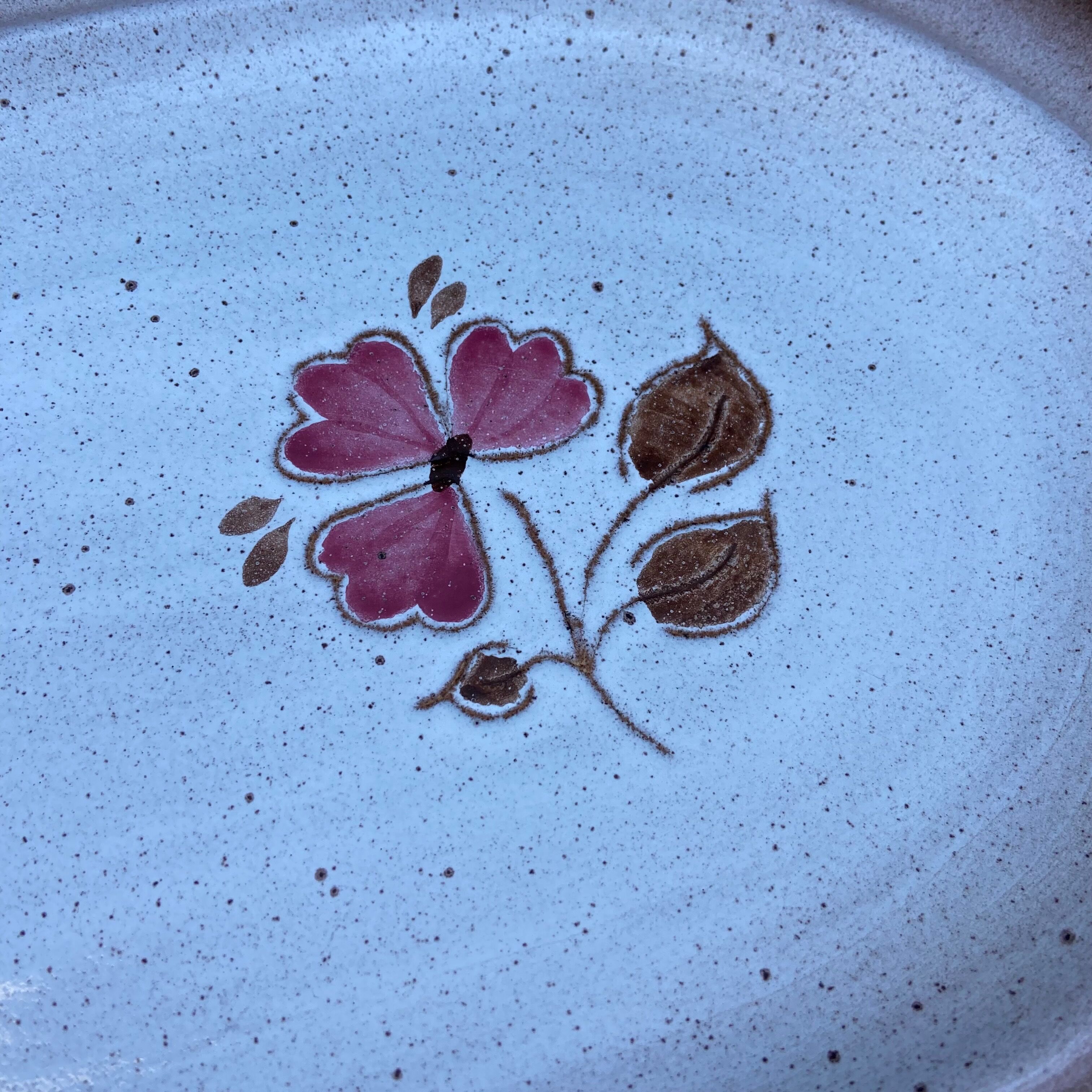 Set of 6 sandstone plates-Manufacture Niederviller