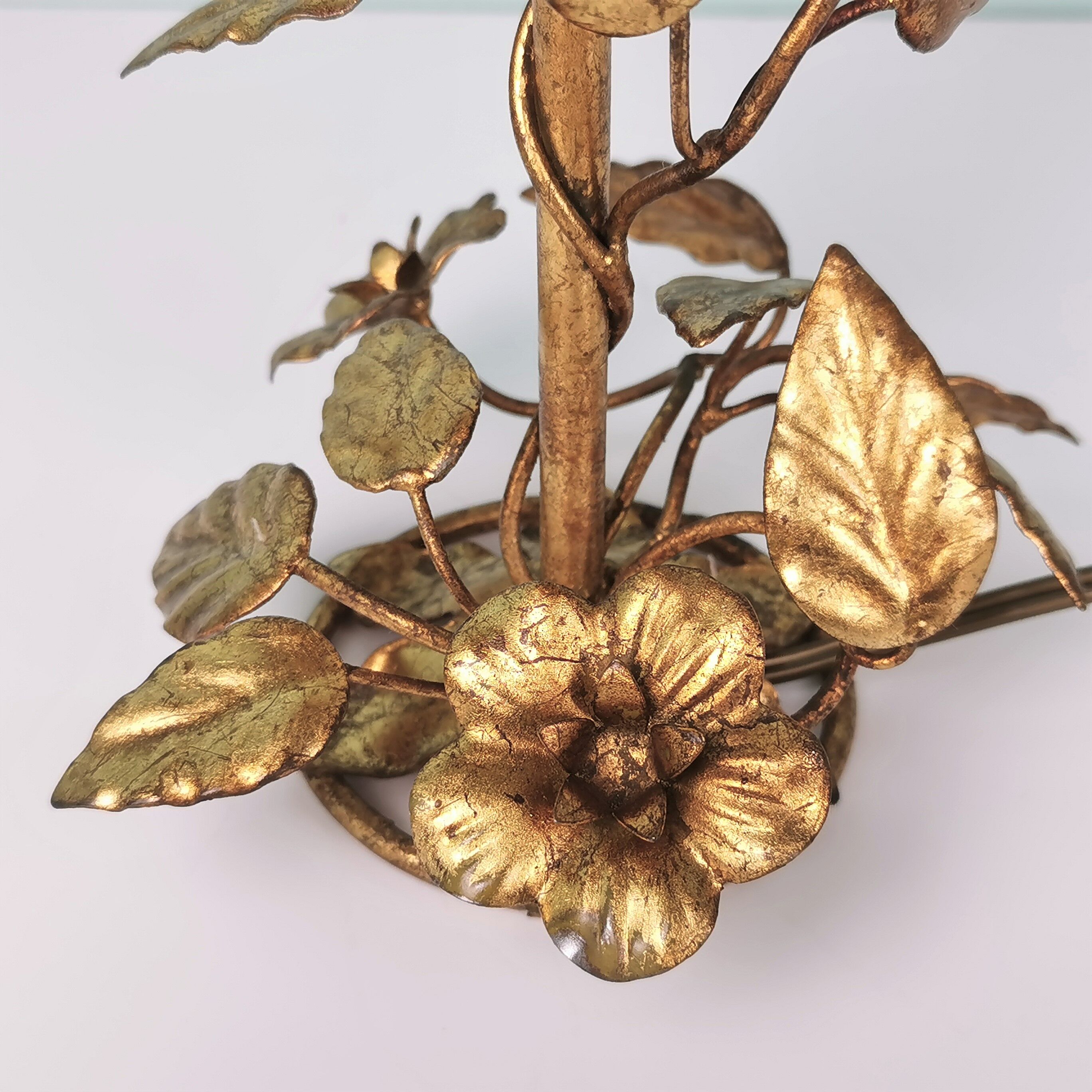 Paires de lampes "fleurs" italiennes