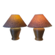 Paire de lampes osier