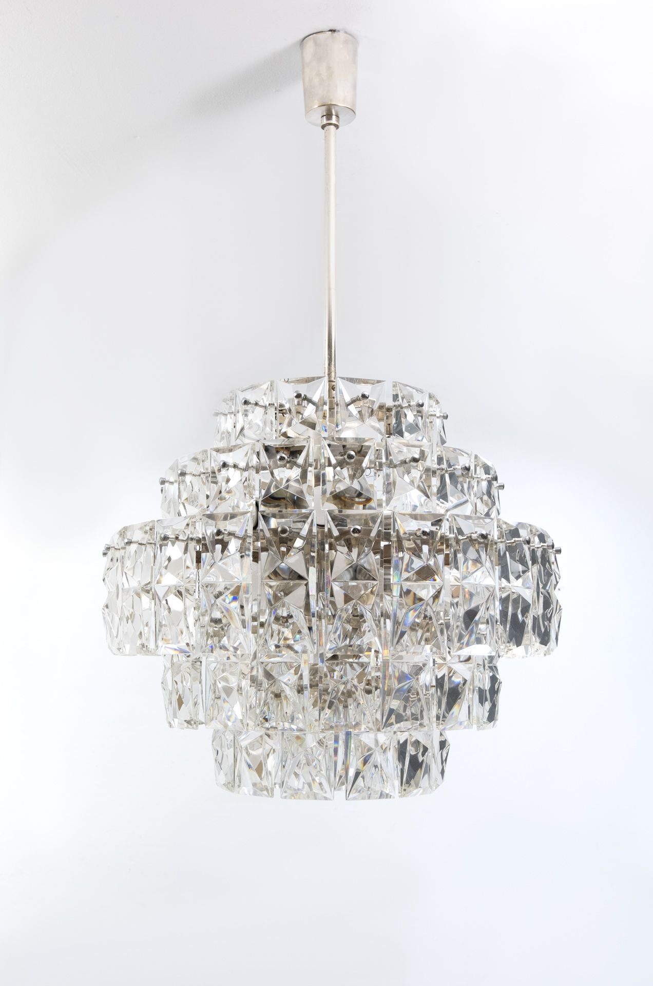 Kinkeldey 6 Tiered Chrystal Chandelier, 1970s