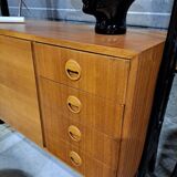 Armoire design en teck Musterring avec pieds noirs