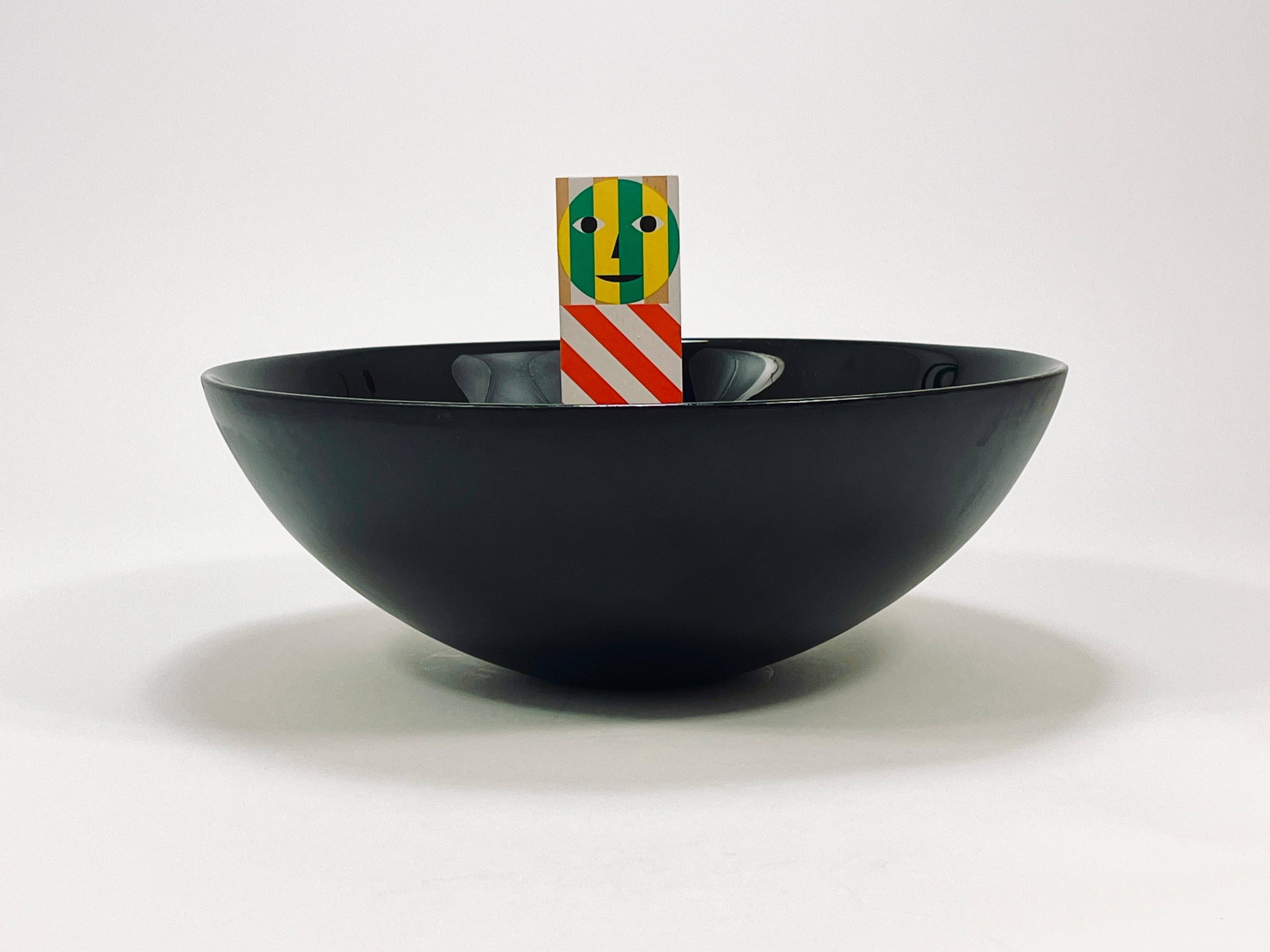 Grand Bol Centre Noir Riedel x Mesa Design, Post-Modernism Italy, 1980