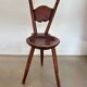 Antique wooden farmhouse tripod (side) chair, 1900s