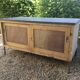 Antique workshop cabinet with sliding doors