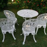 Cast aluminum garden furniture