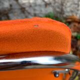 Framar folding chairs orange felt 1970