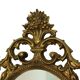 Miroir classique en résine dorée de style rococo baroque 70 cm