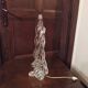 Lamp foot in twisted Sèvres crystal 1960