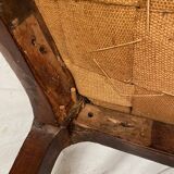 Louis XV style bench upholstered with petit point tapestry, early 19th century